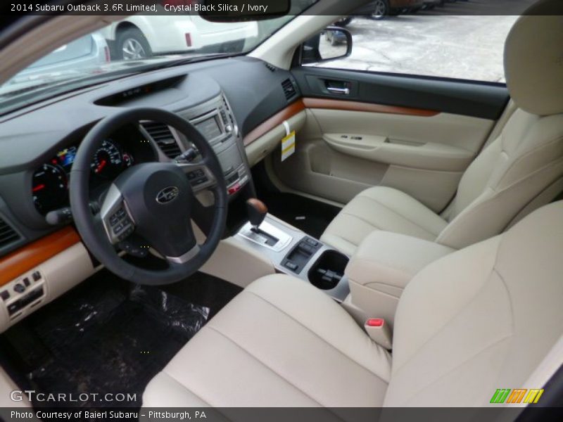 Crystal Black Silica / Ivory 2014 Subaru Outback 3.6R Limited
