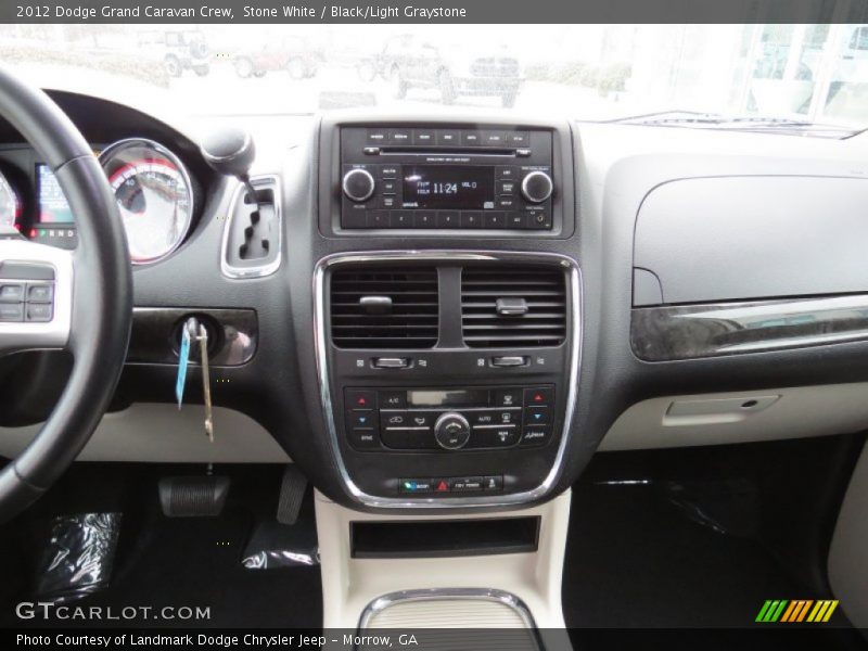 Stone White / Black/Light Graystone 2012 Dodge Grand Caravan Crew