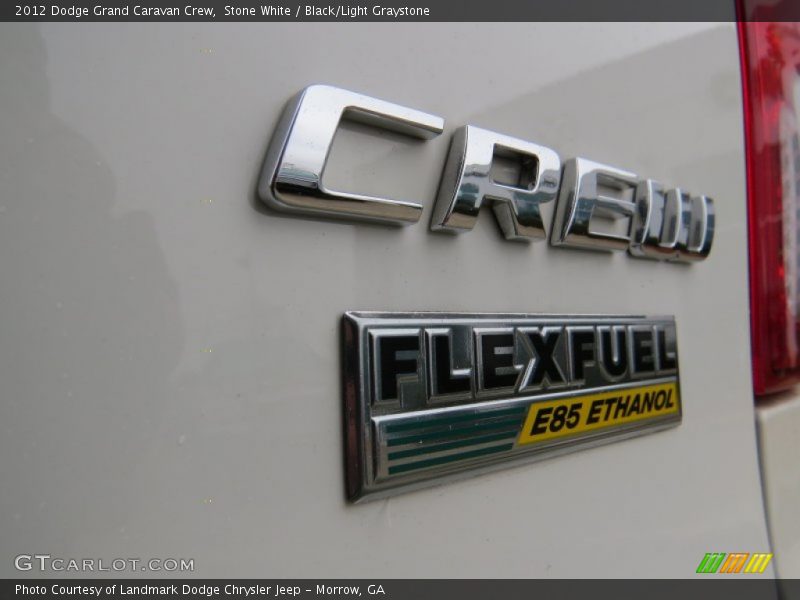 Stone White / Black/Light Graystone 2012 Dodge Grand Caravan Crew