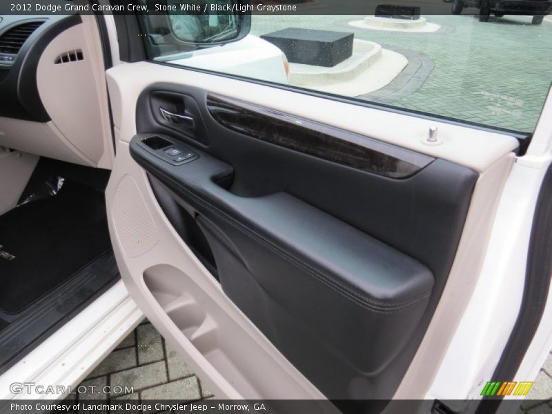 Stone White / Black/Light Graystone 2012 Dodge Grand Caravan Crew