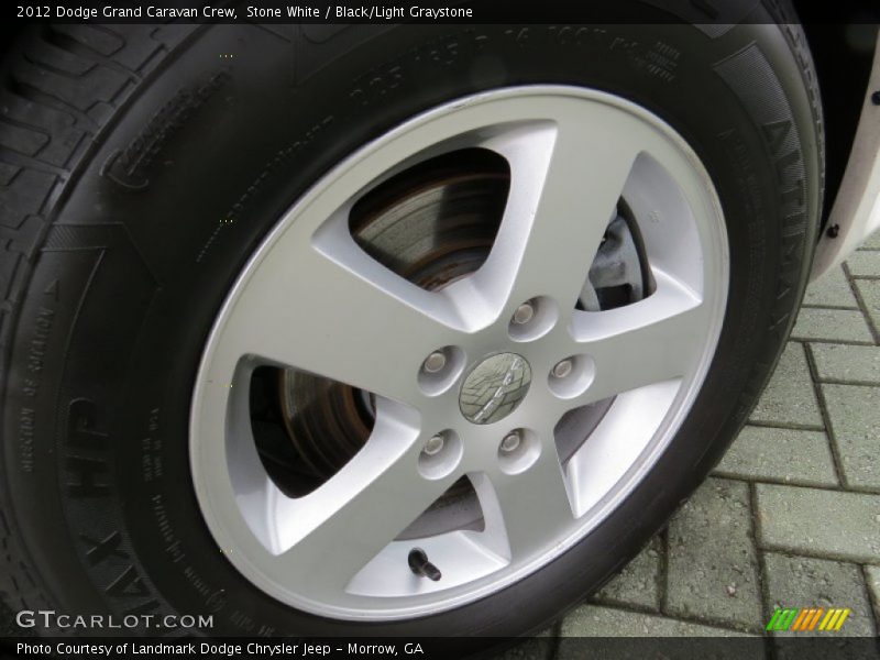 Stone White / Black/Light Graystone 2012 Dodge Grand Caravan Crew