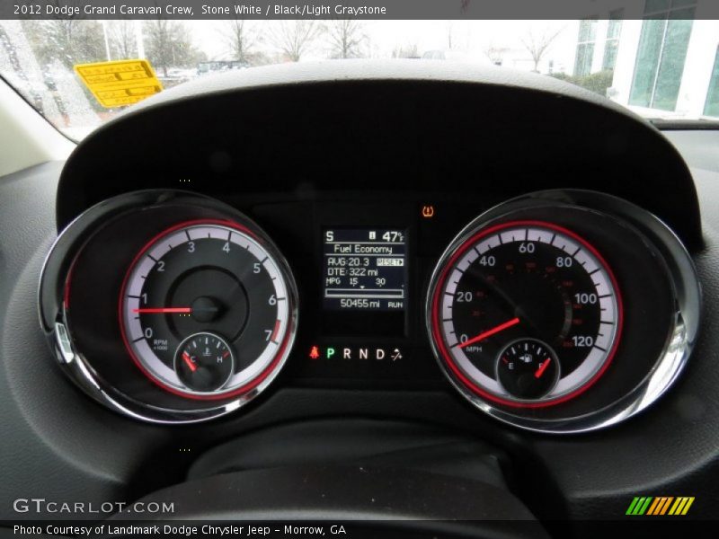 Stone White / Black/Light Graystone 2012 Dodge Grand Caravan Crew