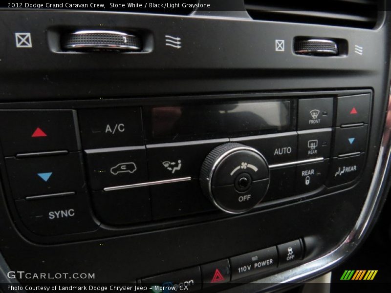 Stone White / Black/Light Graystone 2012 Dodge Grand Caravan Crew