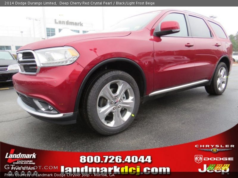 Deep Cherry Red Crystal Pearl / Black/Light Frost Beige 2014 Dodge Durango Limited