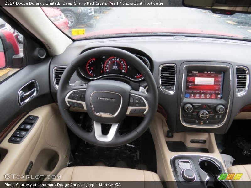 Deep Cherry Red Crystal Pearl / Black/Light Frost Beige 2014 Dodge Durango Limited