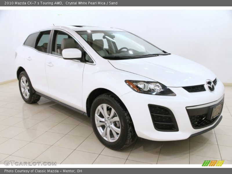 Crystal White Pearl Mica / Sand 2010 Mazda CX-7 s Touring AWD