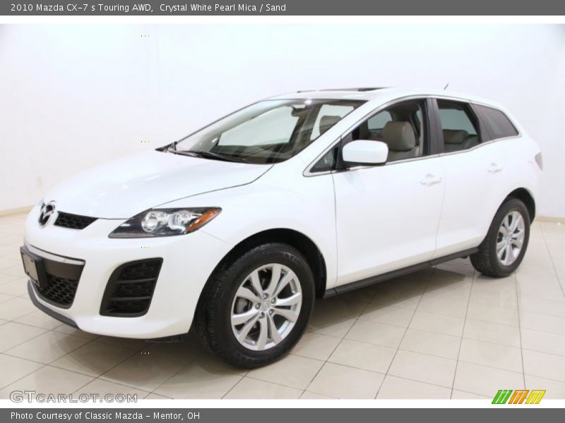Crystal White Pearl Mica / Sand 2010 Mazda CX-7 s Touring AWD