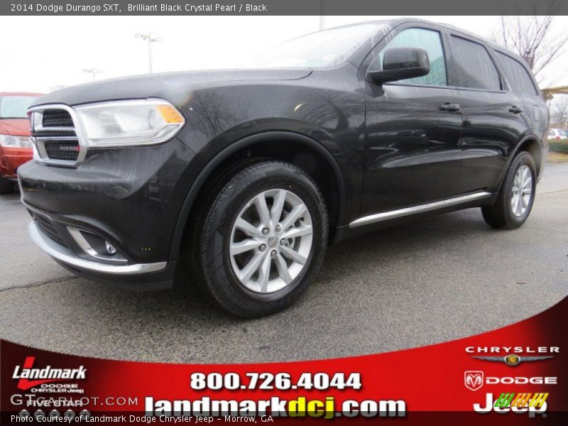Brilliant Black Crystal Pearl / Black 2014 Dodge Durango SXT