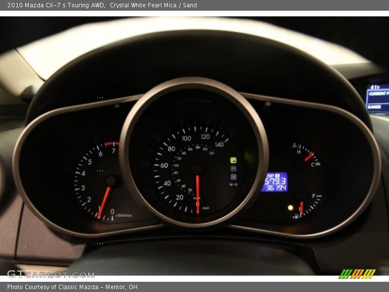 Crystal White Pearl Mica / Sand 2010 Mazda CX-7 s Touring AWD