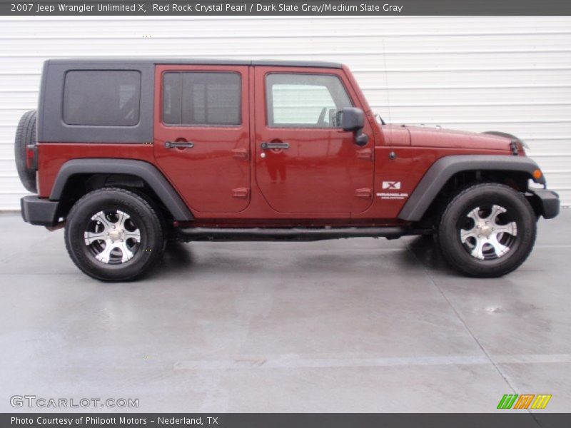 Red Rock Crystal Pearl / Dark Slate Gray/Medium Slate Gray 2007 Jeep Wrangler Unlimited X