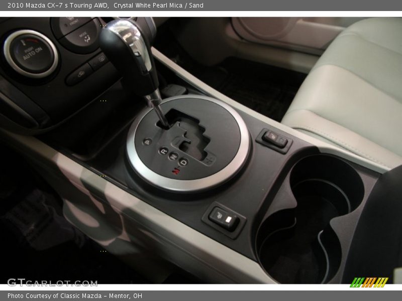 Crystal White Pearl Mica / Sand 2010 Mazda CX-7 s Touring AWD