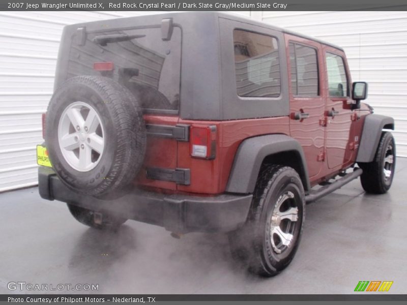 Red Rock Crystal Pearl / Dark Slate Gray/Medium Slate Gray 2007 Jeep Wrangler Unlimited X
