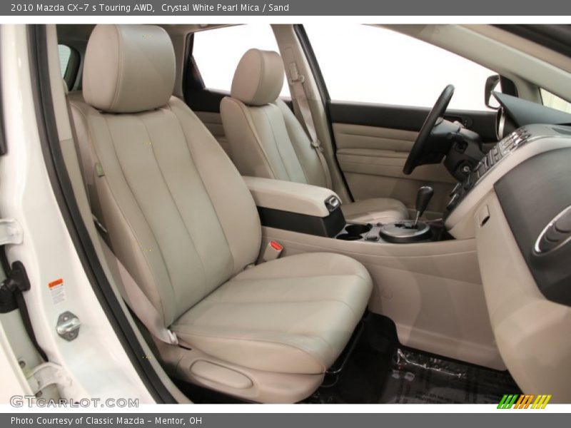 Crystal White Pearl Mica / Sand 2010 Mazda CX-7 s Touring AWD