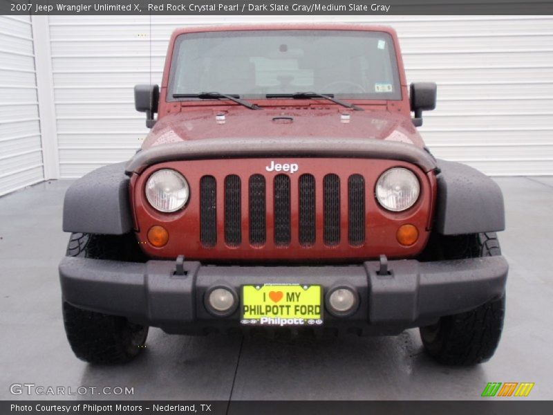 Red Rock Crystal Pearl / Dark Slate Gray/Medium Slate Gray 2007 Jeep Wrangler Unlimited X