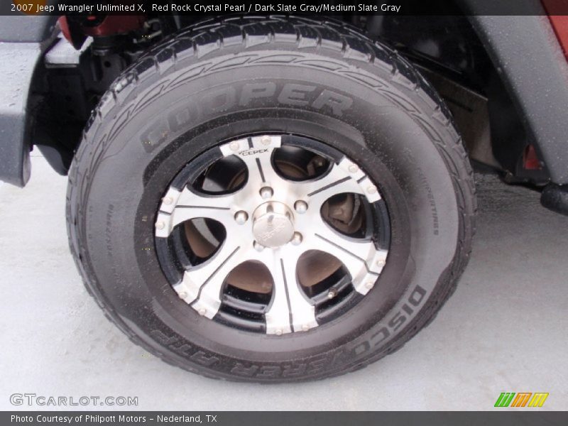 Red Rock Crystal Pearl / Dark Slate Gray/Medium Slate Gray 2007 Jeep Wrangler Unlimited X