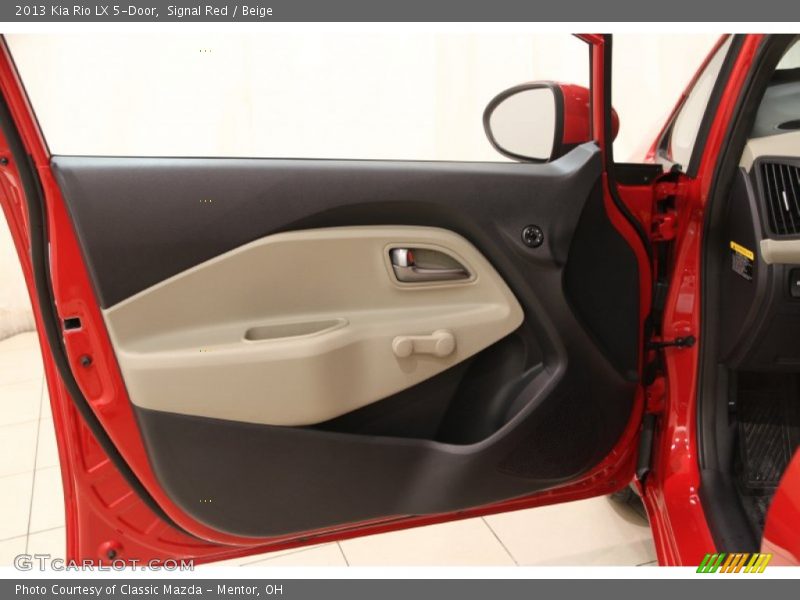 Signal Red / Beige 2013 Kia Rio LX 5-Door