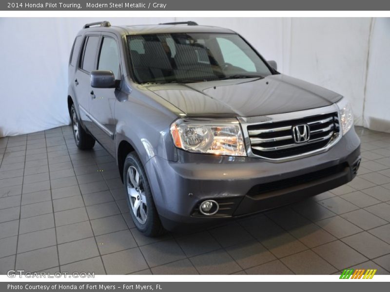 Modern Steel Metallic / Gray 2014 Honda Pilot Touring