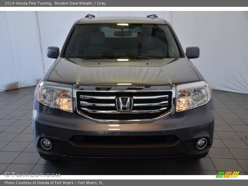 Modern Steel Metallic / Gray 2014 Honda Pilot Touring
