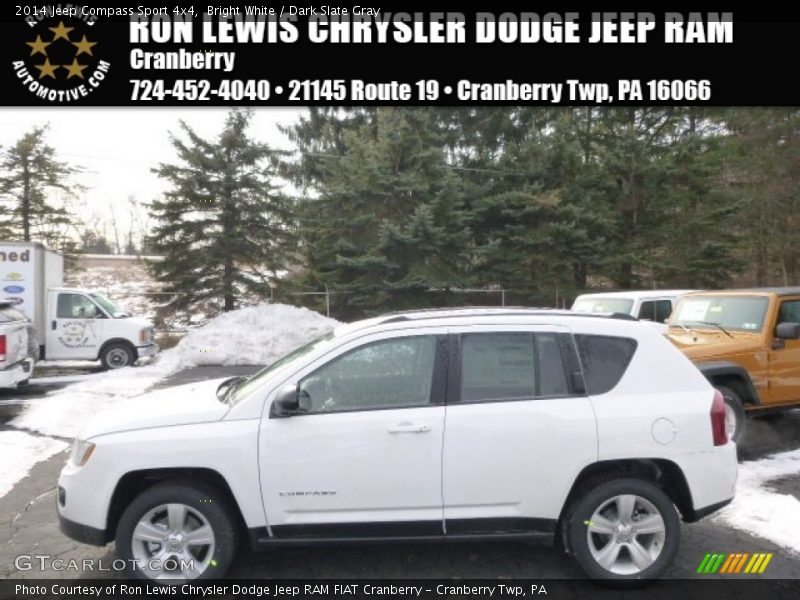 Bright White / Dark Slate Gray 2014 Jeep Compass Sport 4x4