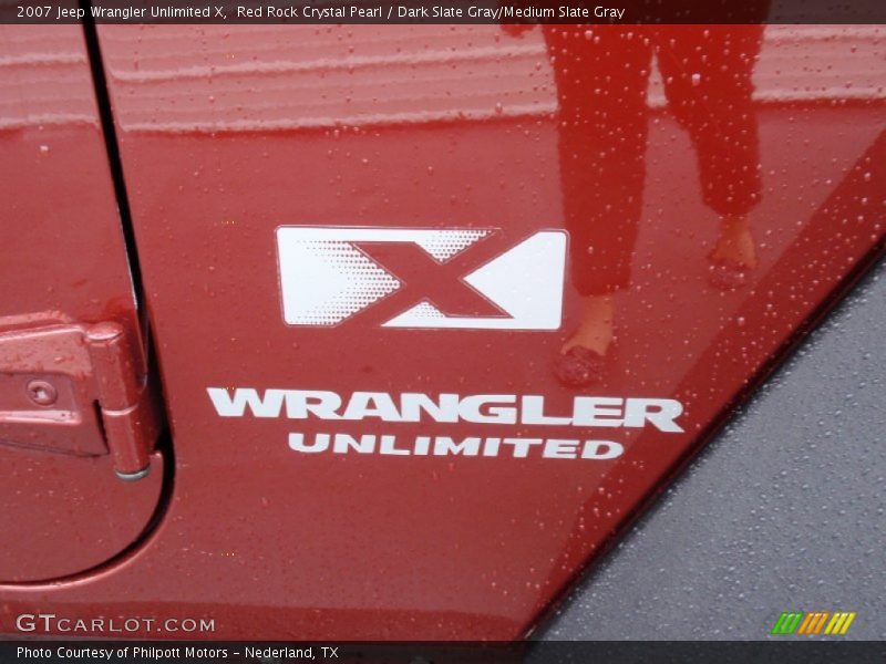 Red Rock Crystal Pearl / Dark Slate Gray/Medium Slate Gray 2007 Jeep Wrangler Unlimited X