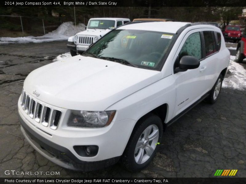 Bright White / Dark Slate Gray 2014 Jeep Compass Sport 4x4