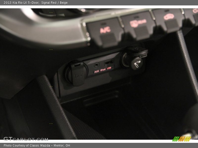 Signal Red / Beige 2013 Kia Rio LX 5-Door