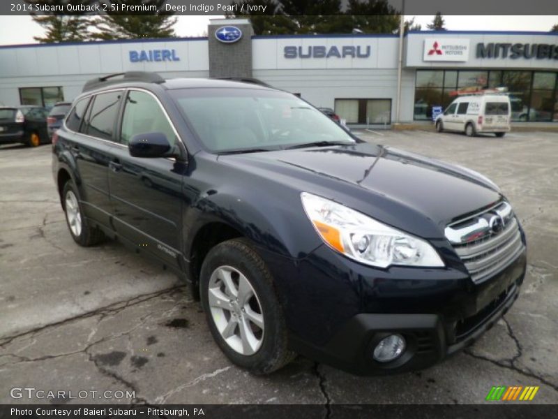 Deep Indigo Pearl / Ivory 2014 Subaru Outback 2.5i Premium