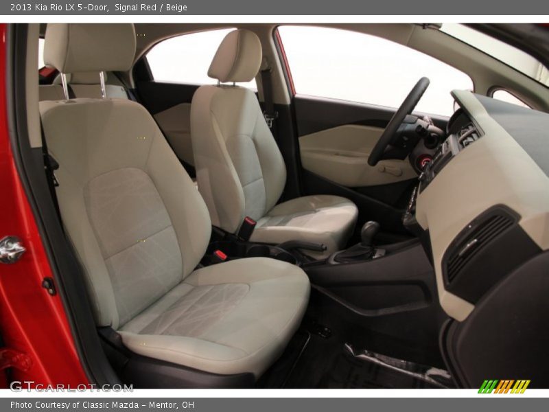 Signal Red / Beige 2013 Kia Rio LX 5-Door