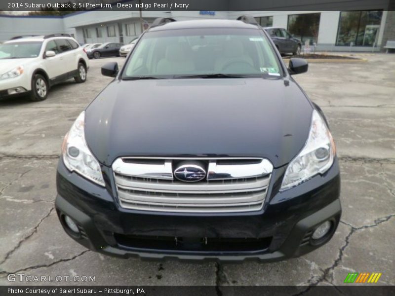 Deep Indigo Pearl / Ivory 2014 Subaru Outback 2.5i Premium