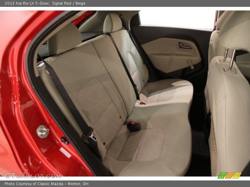 Signal Red / Beige 2013 Kia Rio LX 5-Door