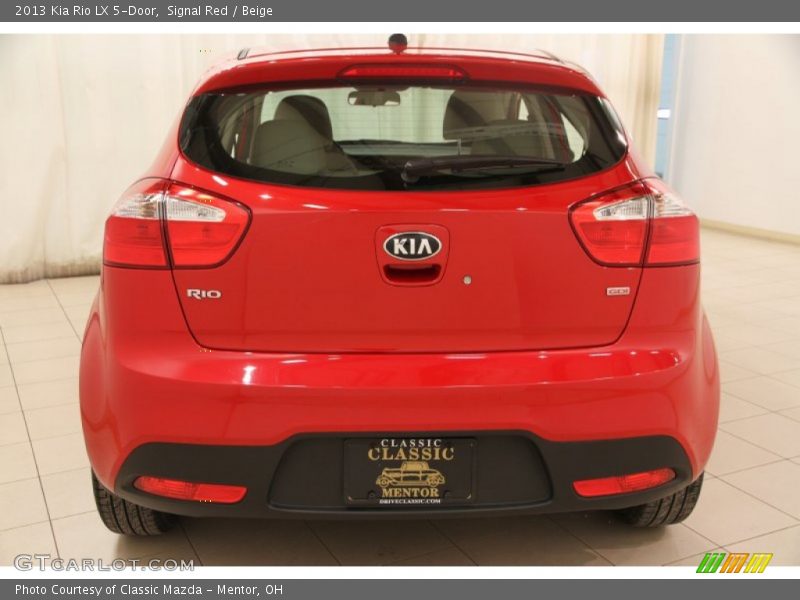 Signal Red / Beige 2013 Kia Rio LX 5-Door