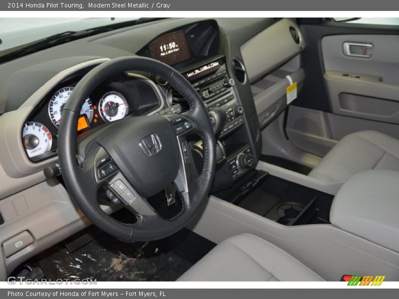Modern Steel Metallic / Gray 2014 Honda Pilot Touring