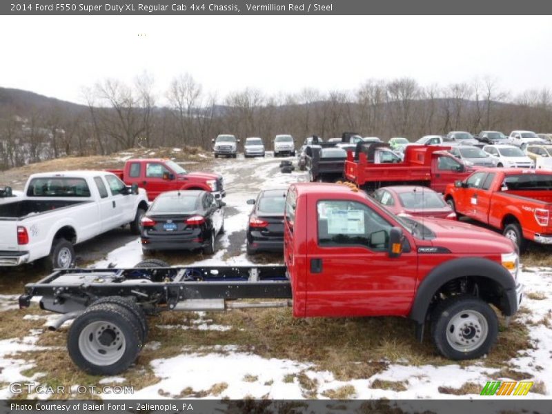  2014 F550 Super Duty XL Regular Cab 4x4 Chassis Vermillion Red