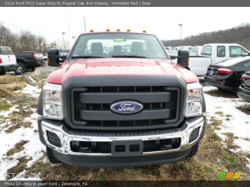 Vermillion Red / Steel 2014 Ford F550 Super Duty XL Regular Cab 4x4 Chassis