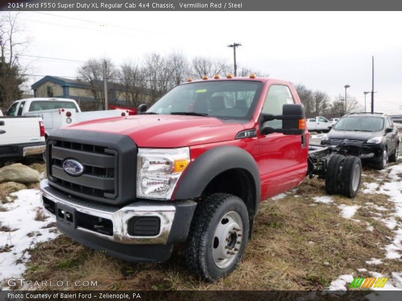 Vermillion Red / Steel 2014 Ford F550 Super Duty XL Regular Cab 4x4 Chassis