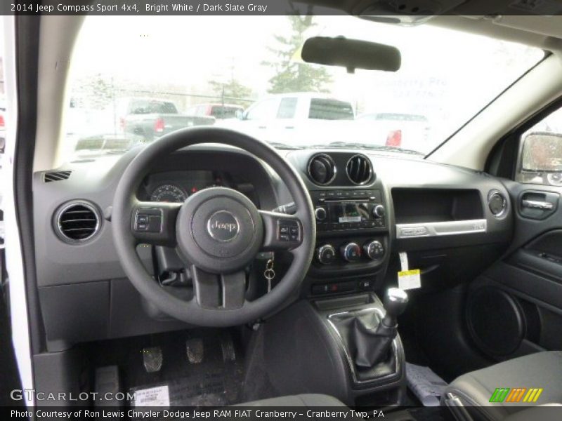 Bright White / Dark Slate Gray 2014 Jeep Compass Sport 4x4