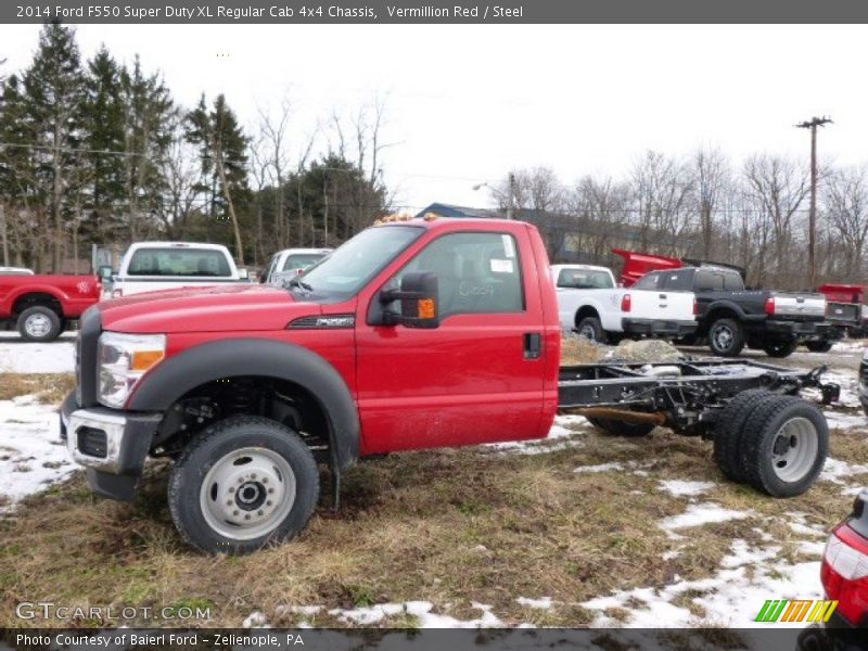Vermillion Red / Steel 2014 Ford F550 Super Duty XL Regular Cab 4x4 Chassis