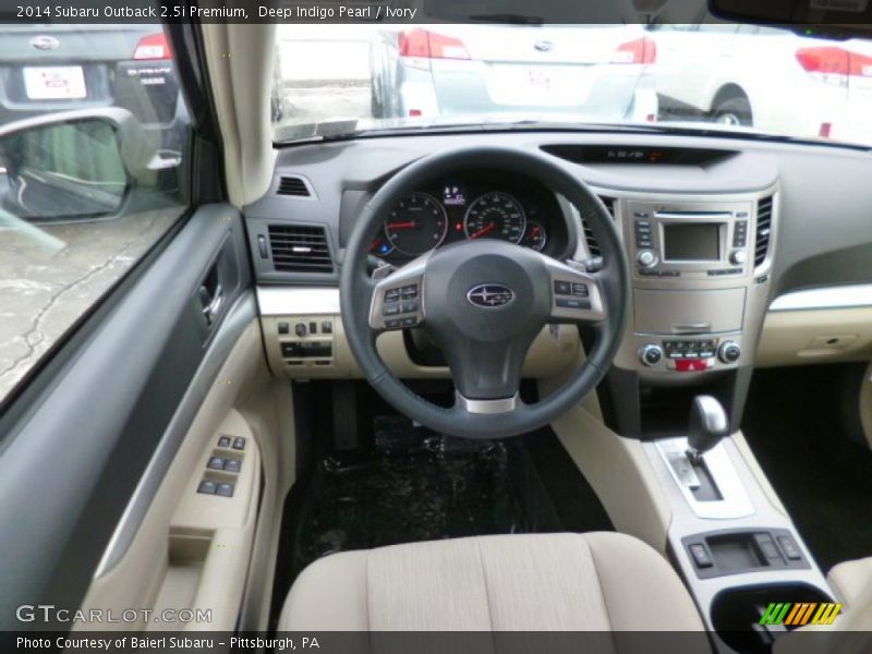 Deep Indigo Pearl / Ivory 2014 Subaru Outback 2.5i Premium