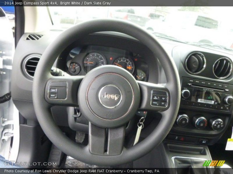 Bright White / Dark Slate Gray 2014 Jeep Compass Sport 4x4