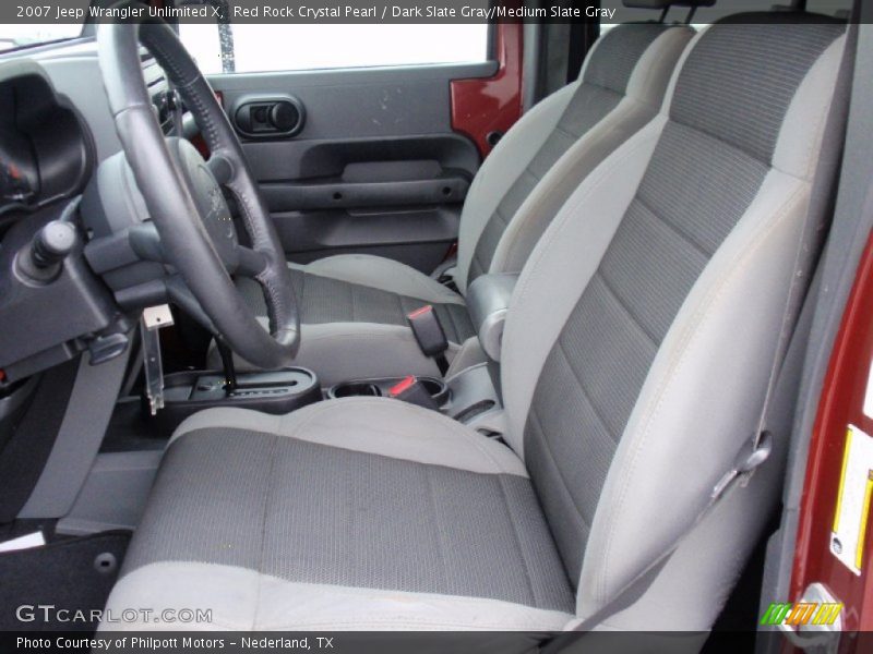 Red Rock Crystal Pearl / Dark Slate Gray/Medium Slate Gray 2007 Jeep Wrangler Unlimited X