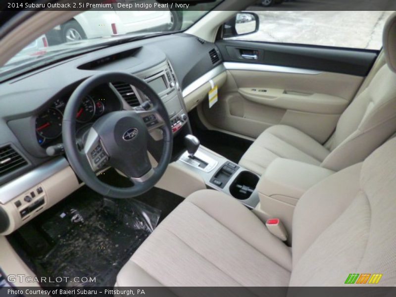 Deep Indigo Pearl / Ivory 2014 Subaru Outback 2.5i Premium
