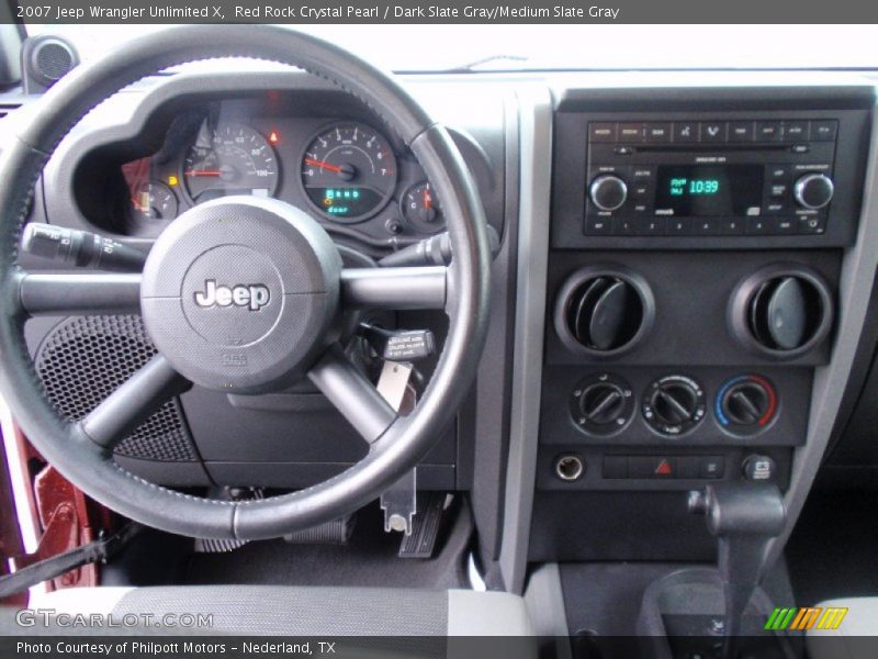 Red Rock Crystal Pearl / Dark Slate Gray/Medium Slate Gray 2007 Jeep Wrangler Unlimited X