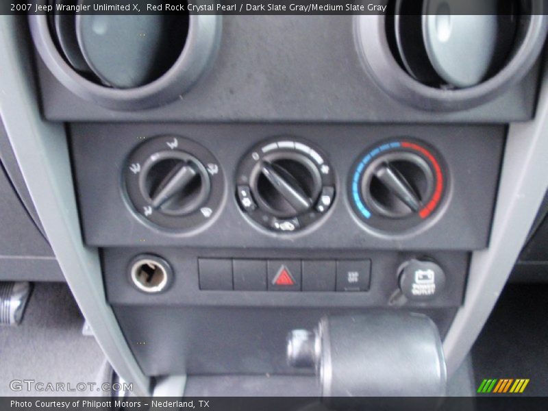 Red Rock Crystal Pearl / Dark Slate Gray/Medium Slate Gray 2007 Jeep Wrangler Unlimited X