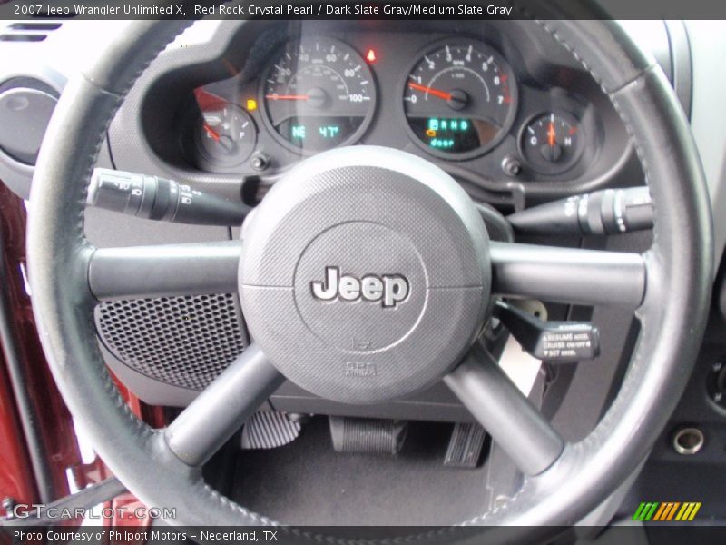 Red Rock Crystal Pearl / Dark Slate Gray/Medium Slate Gray 2007 Jeep Wrangler Unlimited X