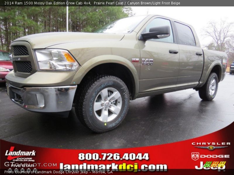 Prairie Pearl Coat / Canyon Brown/Light Frost Beige 2014 Ram 1500 Mossy Oak Edition Crew Cab 4x4