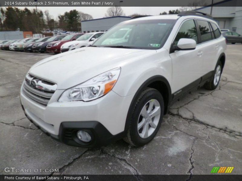 Satin White Pearl / Ivory 2014 Subaru Outback 2.5i Premium