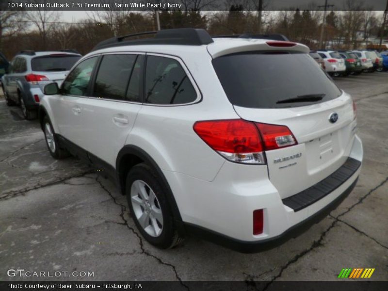 Satin White Pearl / Ivory 2014 Subaru Outback 2.5i Premium