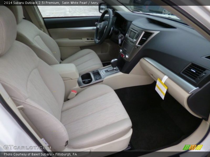 Satin White Pearl / Ivory 2014 Subaru Outback 2.5i Premium