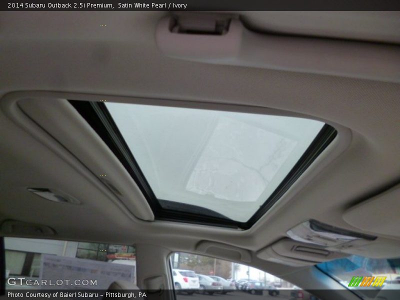 Satin White Pearl / Ivory 2014 Subaru Outback 2.5i Premium