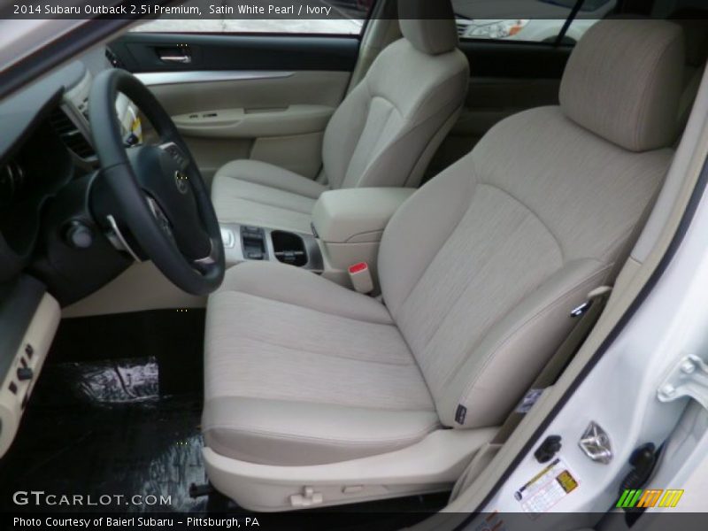 Satin White Pearl / Ivory 2014 Subaru Outback 2.5i Premium